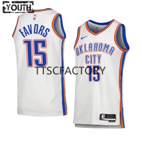 Dres Oklahoma City Thunder Derrick Favors 15 Nike 2022-23 Association Edition Bijela Swingman - Dječji